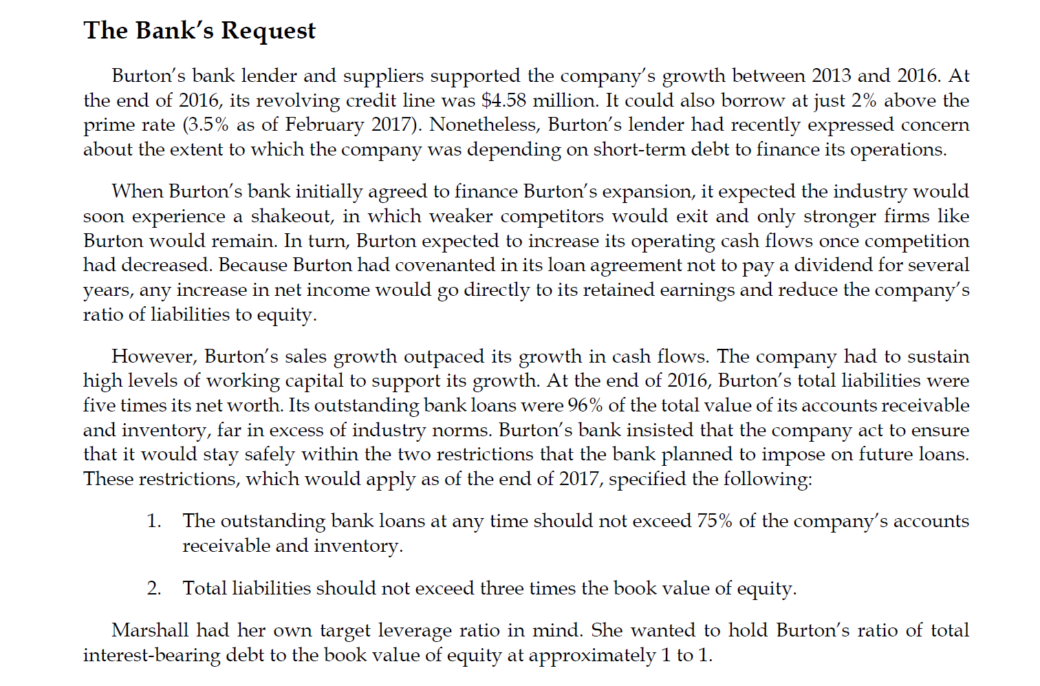 Burton Sensors Case and Corporate Finance Edward Bodmer Project and