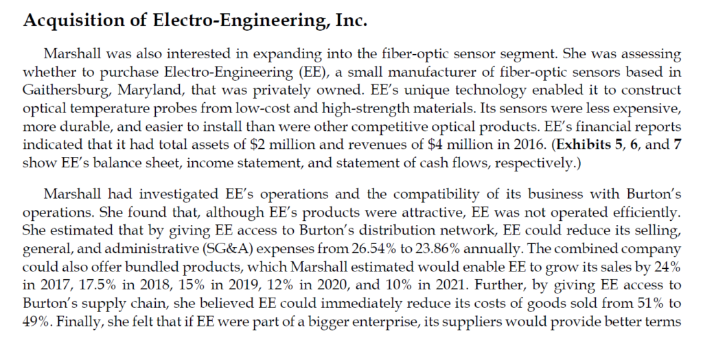 Burton Sensors Case and Corporate Finance Edward Bodmer Project and